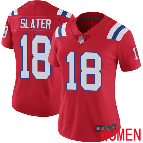 New England Patriots Football 18 Vapor Limited Red Women Matthew Slater Alternate NFL Jersey